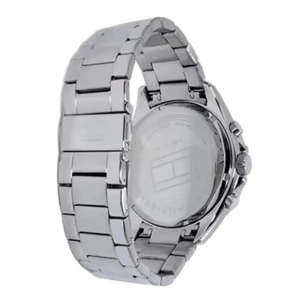 Tommy Hilfiger 1791120 Luke Quartz Black Dial Silver Steel Strap Watch for Men Tommy Hilfiger