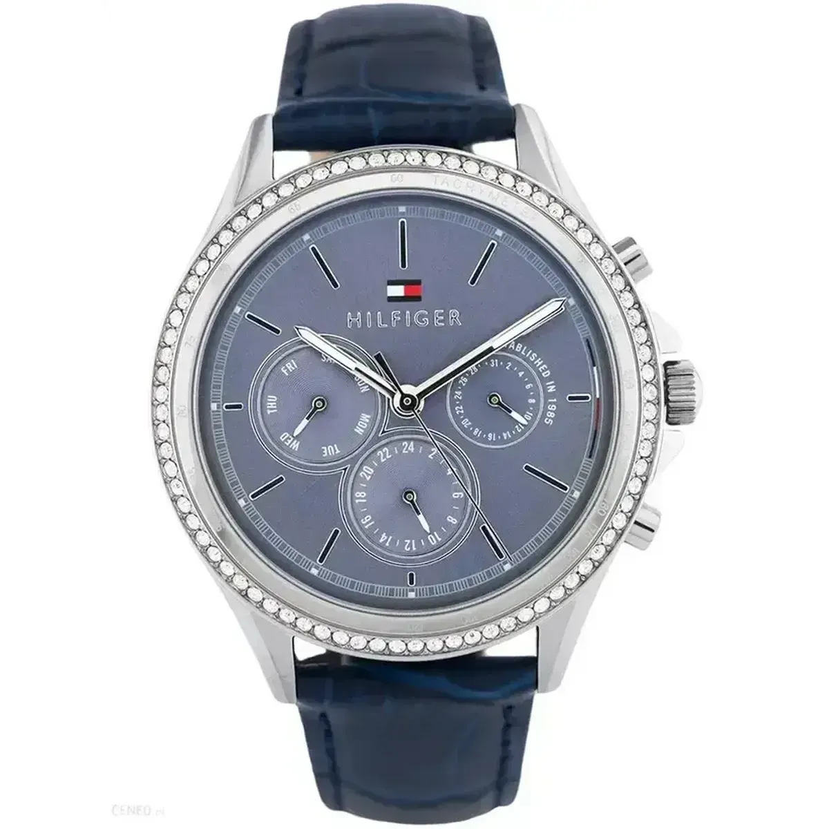 Tommy Hilfiger 1781979 Ari Quartz Diamonds Blue Dial Blue Leather Strap Watch for Women Tommy Hilfiger