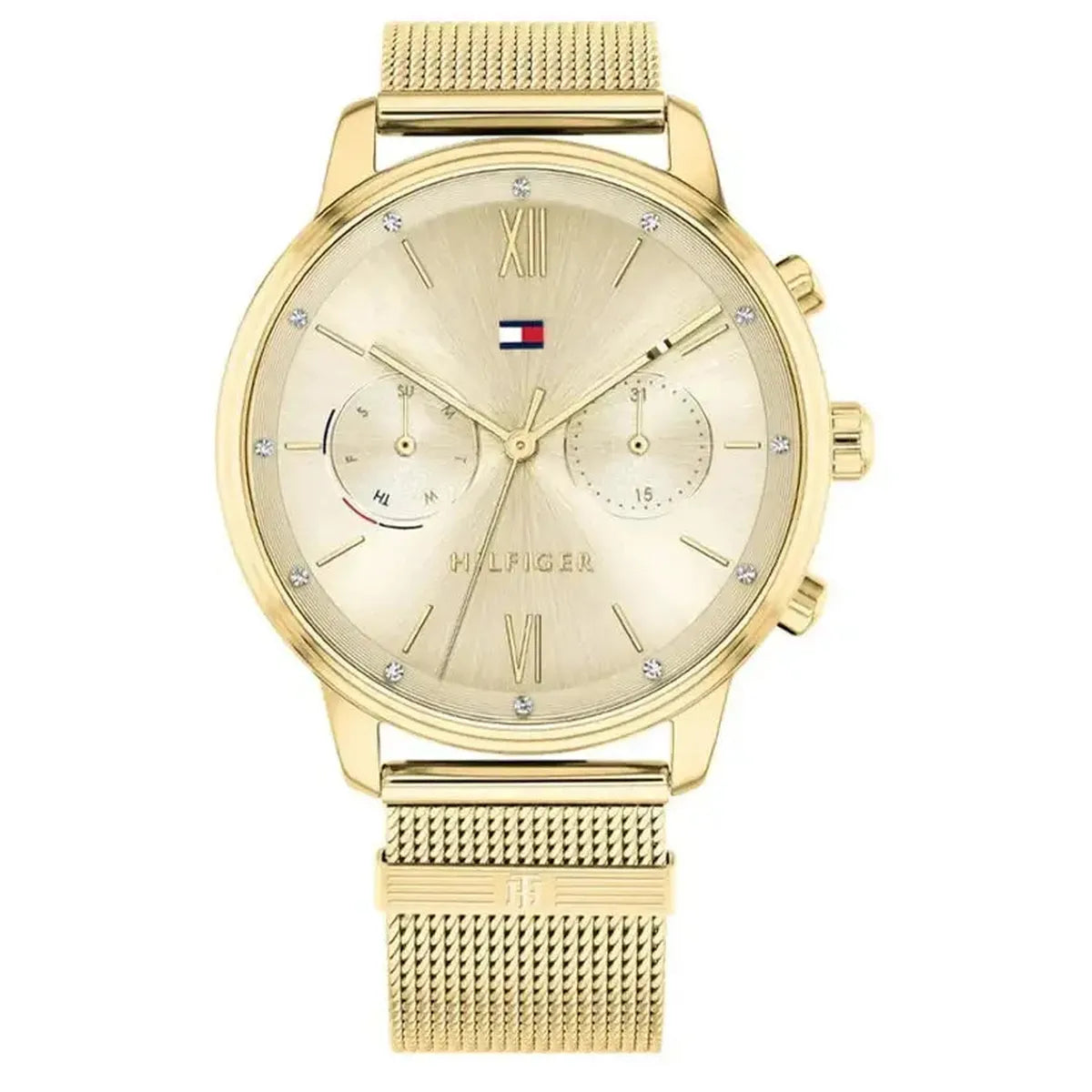 Tommy Hilfiger 1782302 Ladies Blake Gold Mesh Watch Tommy Hilfiger