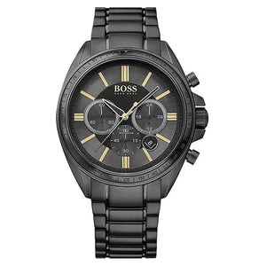 Hugo Boss 1513277 Driver Black Dial Black Steel Strap Watch for Men Hugo Boss