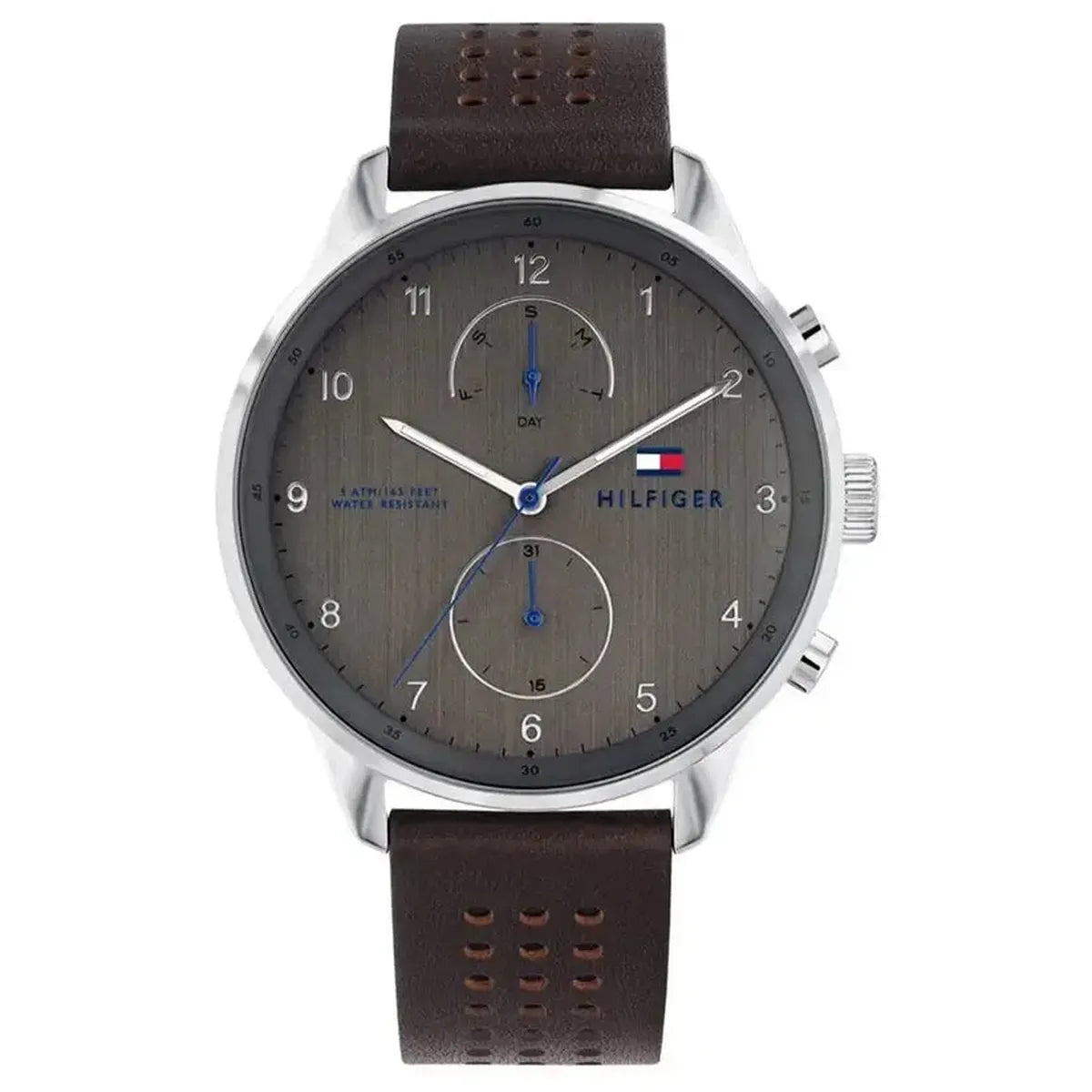 Tommy Hilfiger 1791579 Chase Quartz Brown Dial Brown Leather Strap Watch for Men Tommy Hilfiger