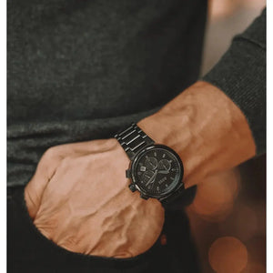 Hugo Boss 1514001 One Chronograph Black Dial Black Steel Strap Watch For Men Hugo Boss