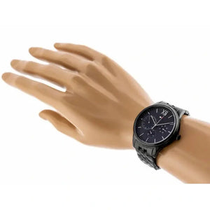 Tommy Hilfiger 1791454 Damon Quartz Chronograph Blue Dial Black Steel Strap Watch for Men Tommy Hilfiger
