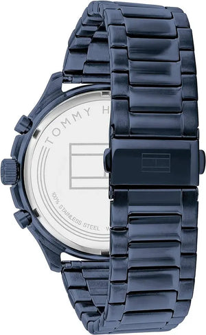 Tommy Hilfiger 1791853 Asher Chronograph Blue Dial Blue Steel Strap Watch For Men Tommy Hilfiger