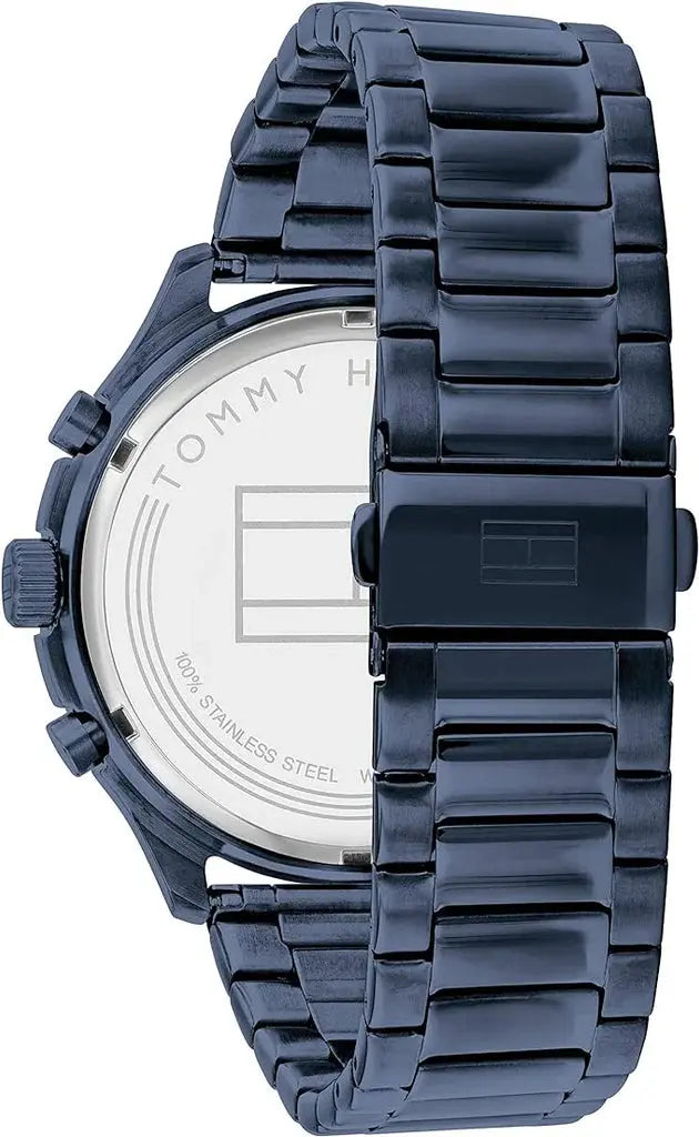 Tommy Hilfiger 1791853 Asher Chronograph Blue Dial Blue Steel Strap Watch For Men Tommy Hilfiger
