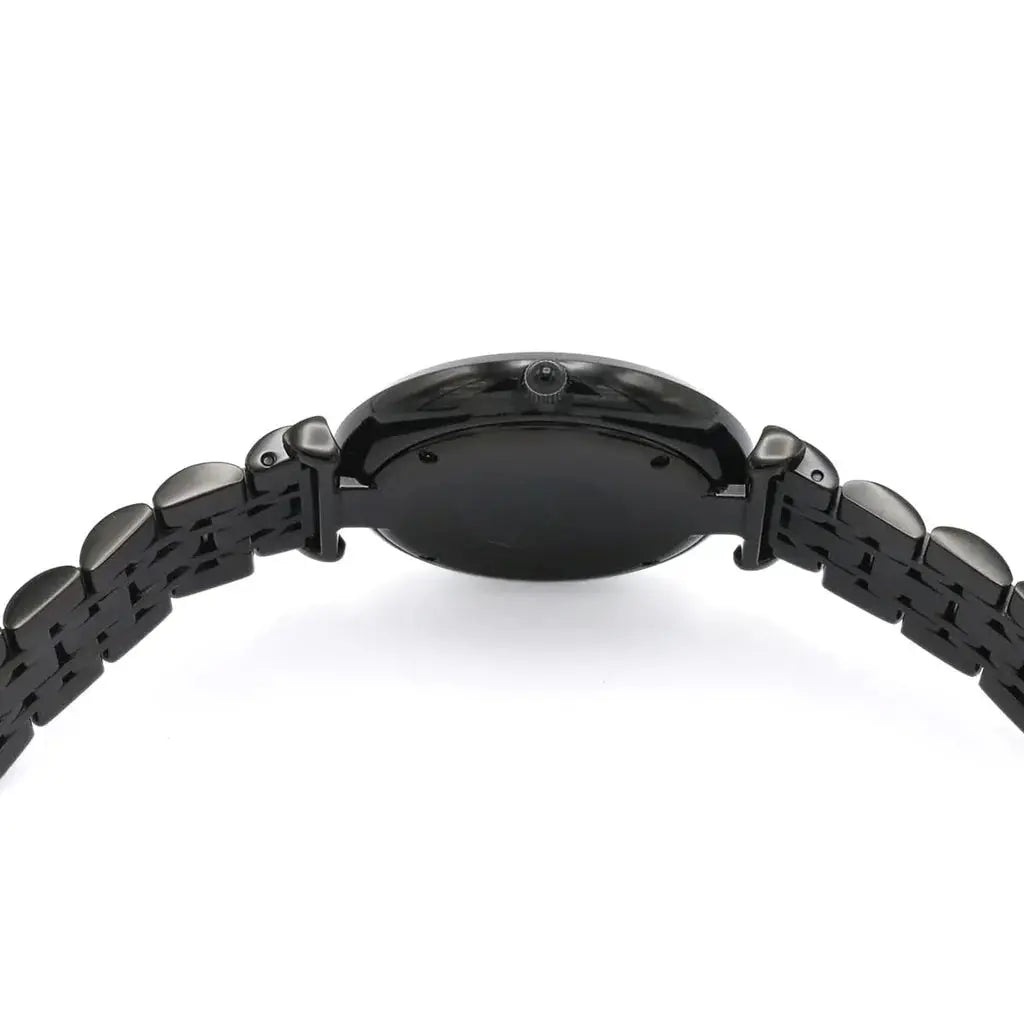 Emporio Armani AR11299 Gianni T Bar Analog Black Dial Black Steel Strap Watch For Men Emporio Armani