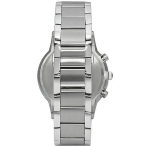 Emporio Armani AR2486 Renato Chronograph Blue Dial Silver Steel Strap Watch For Men Emporio Armani