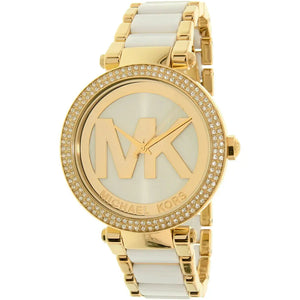Michael Kors MK6313 Parker White Dial Two Tone Steel Strap Watch for Women Michael Kros