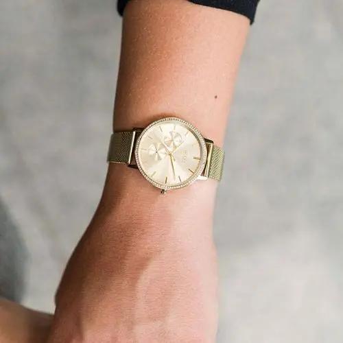 Hugo Boss 1502520 Infinity Gold Dial Gold Mesh Bracelet Watch for Women Hugo Boss