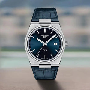Tissot T137.410.16.041.00 PRX Blue Dial Blue Leather Strap Watch for Men Tissot