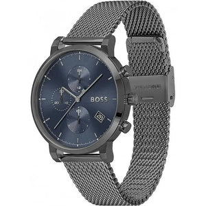 Hugo Boss 1513934 Skymaster Chronograph Grey Dial Grey Mesh Bracelet Watch for Men Hugo Boss