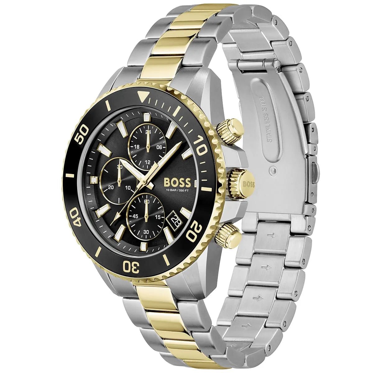 BOSS Admiral Two - Tone Black Dial Men's Watch HB1513908 - Watch Enclave