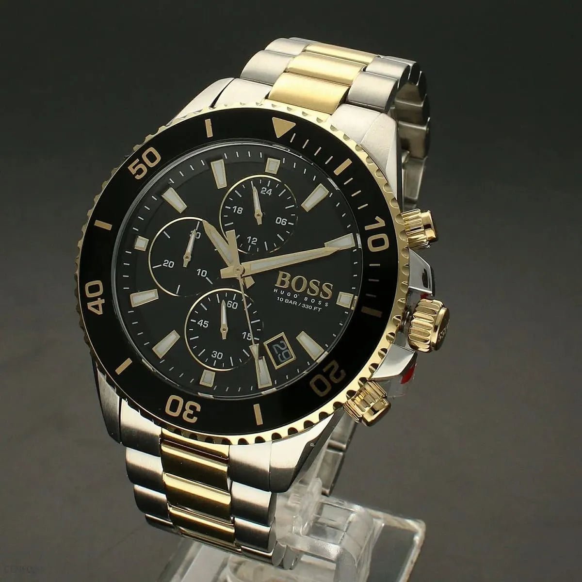 BOSS Admiral Two - Tone Black Dial Men's Watch HB1513908 - Watch Enclave