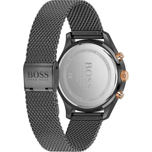 Hugo Boss 1513811 Associate Black Dial Black Mesh Bracelet Watch for Men Hugo Boss