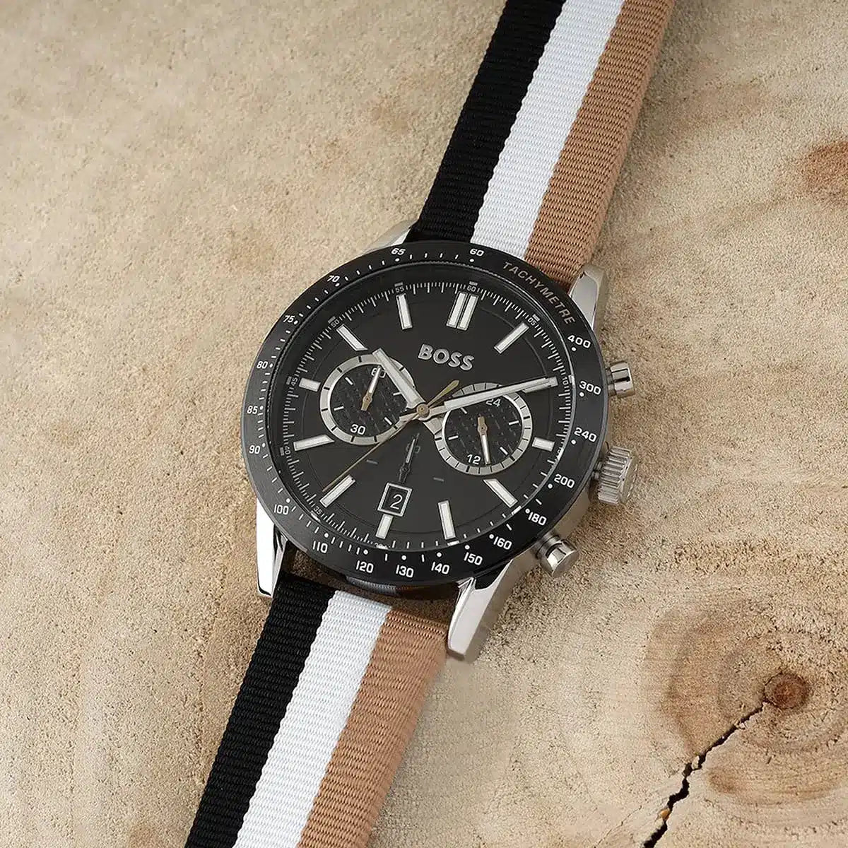 BOSS Distinct Black Dial Mesh Men's Watch HB1513963 - Watch Enclave