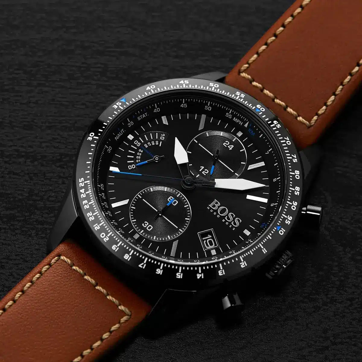BOSS Pilot Edition Black Dial Chronograph Men's Watch HB1513851 - Watch Enclave