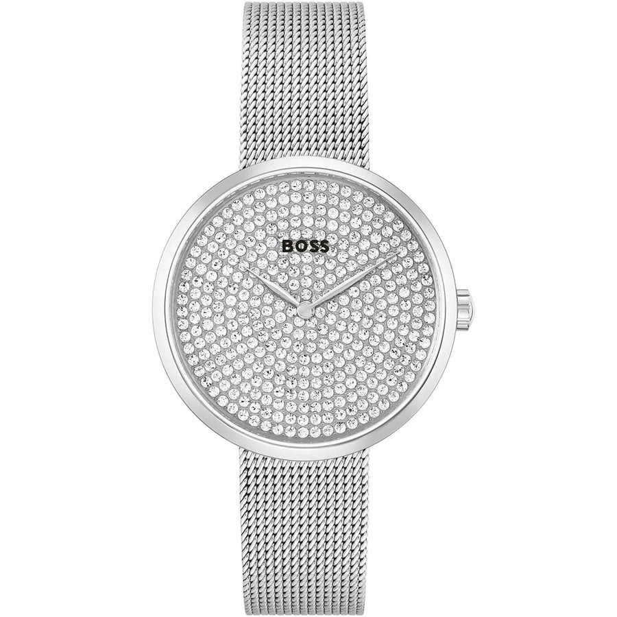 Front view of BOSS Praise 1502657 silver women’s watch