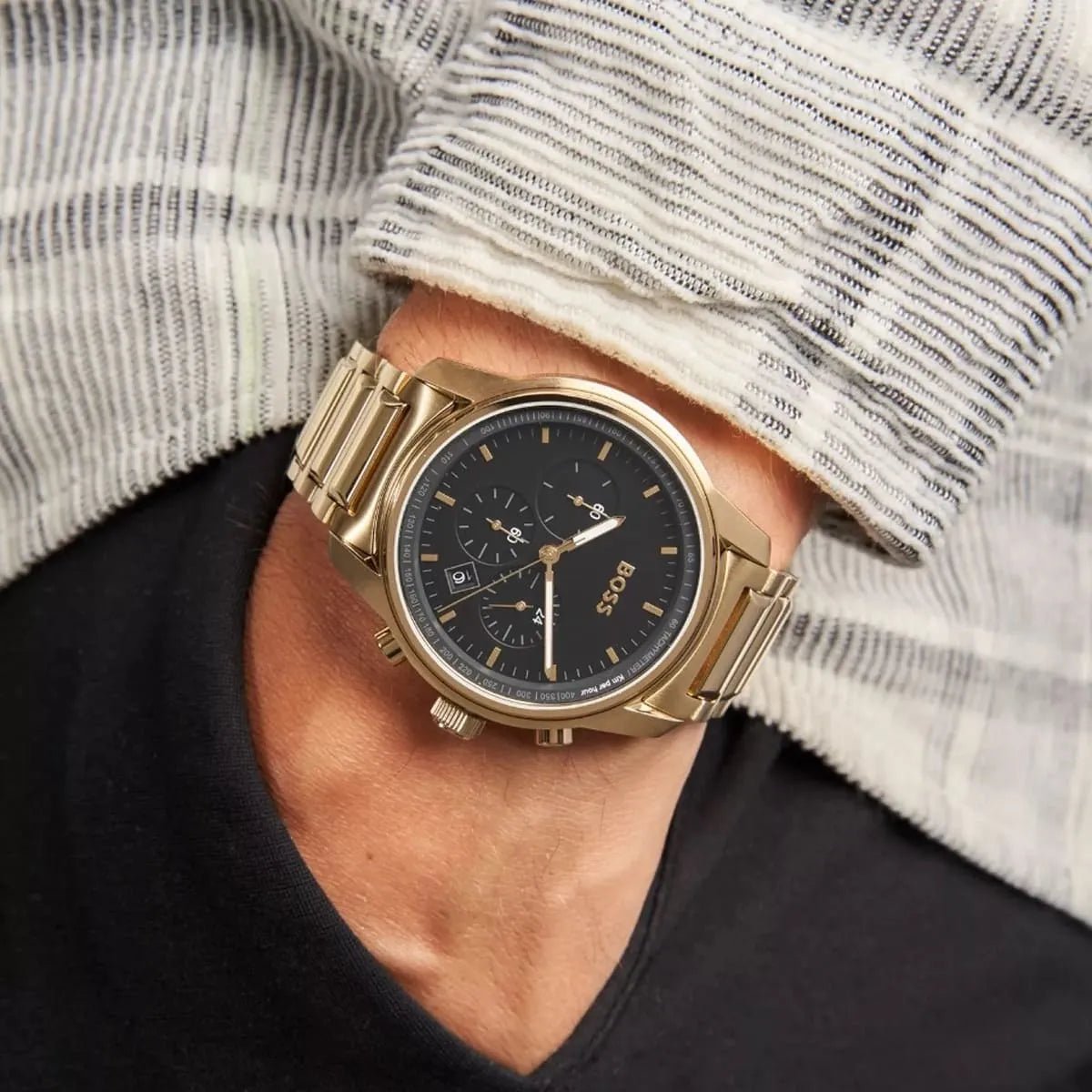 BOSS Trace Black Dial Chronograph Men's Watch HB1514006 - Watch Enclave