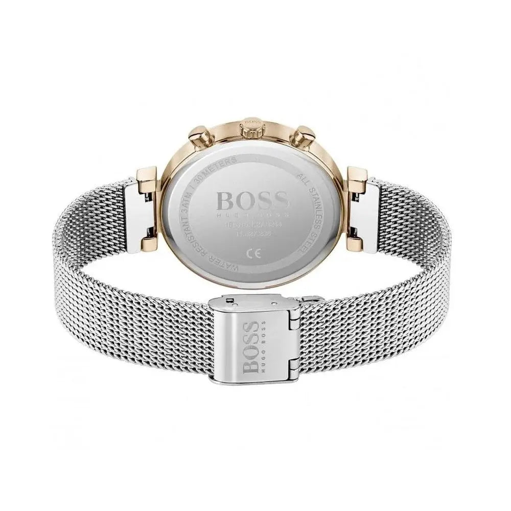 Hugo Boss 1502551 Flawless Silver Dial Silver Mesh Bracelet Watch for Women Hugo Boss