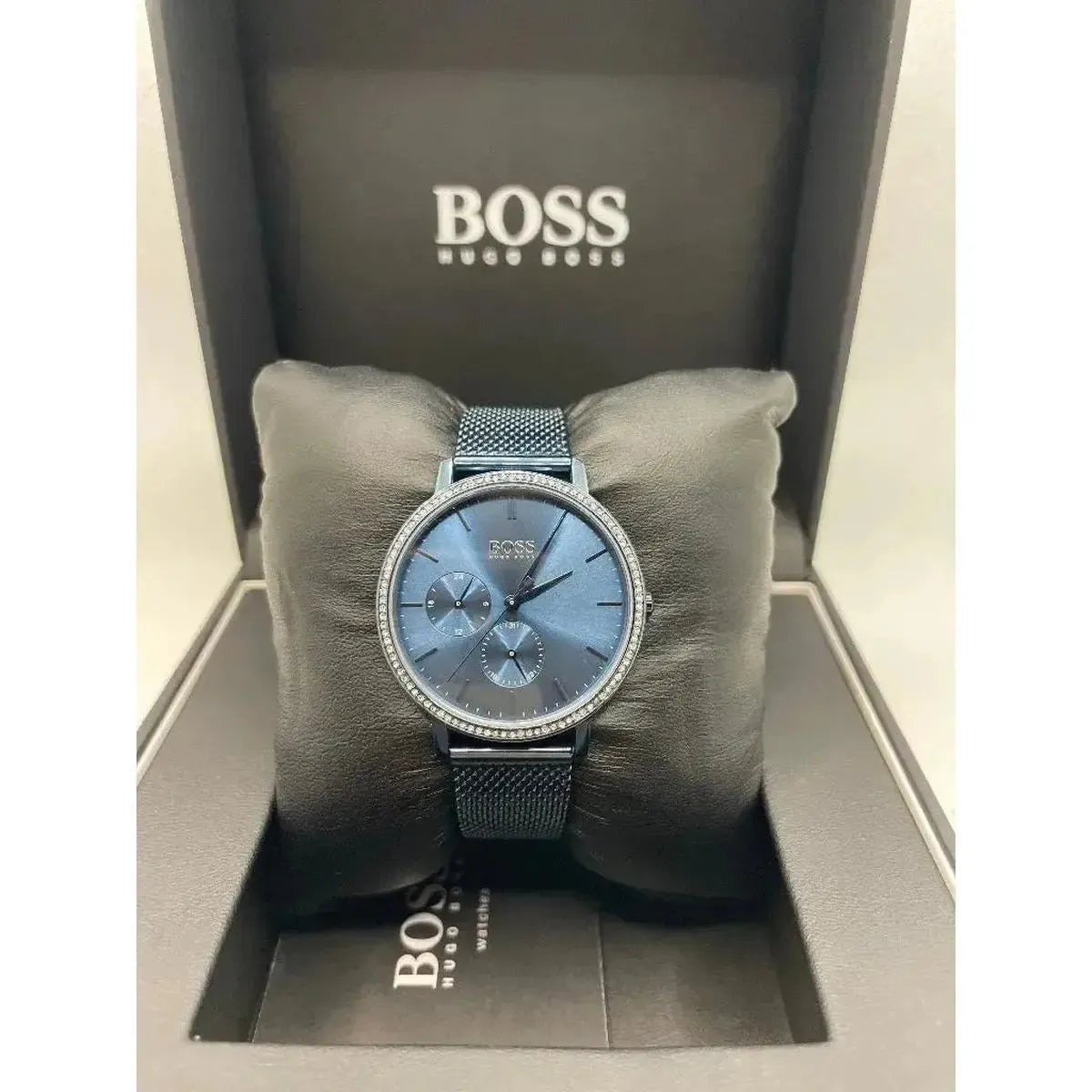 Hugo Boss 1502518 Infinity Blue Dial Blue Mesh Bracelet Watch for Women Hugo Boss