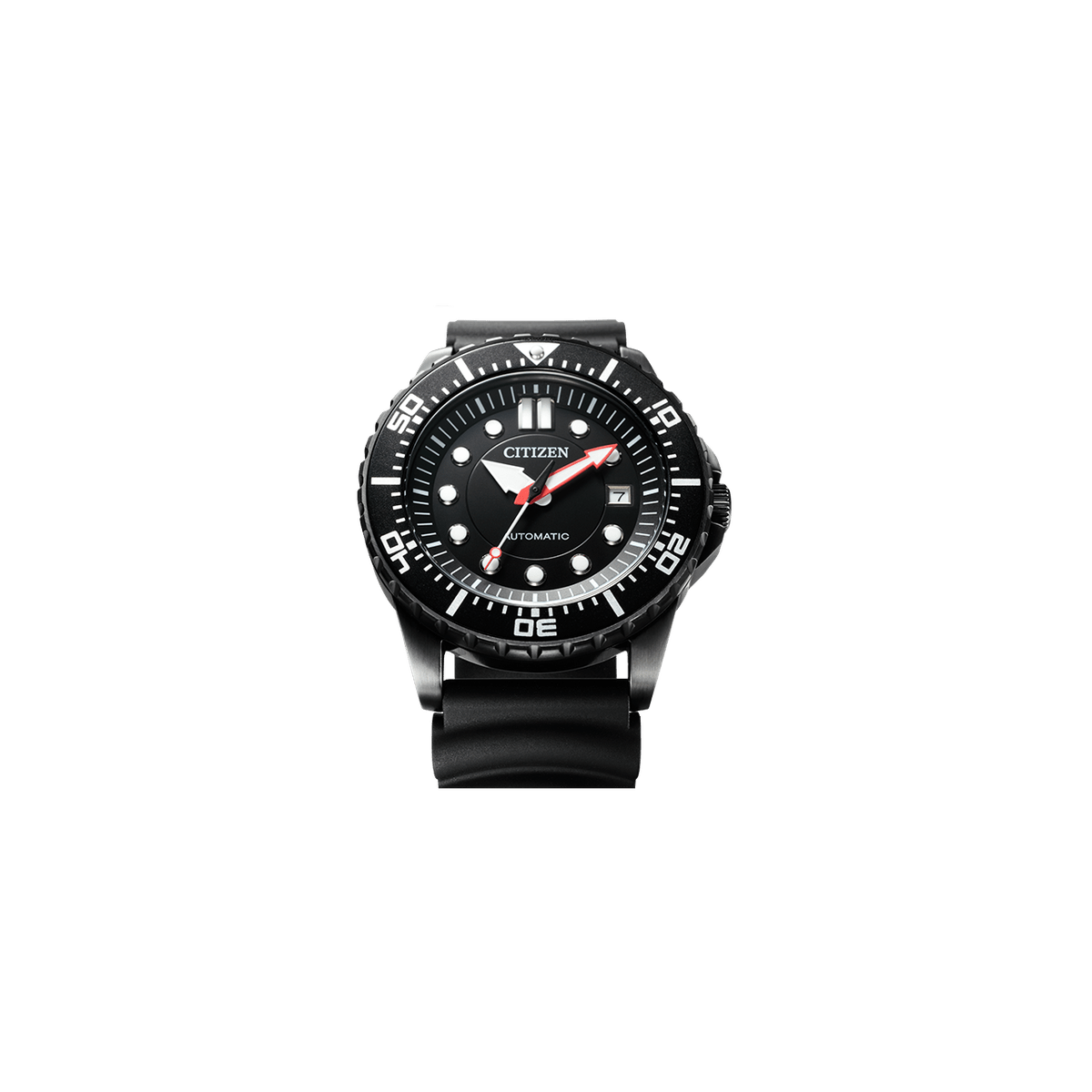 Citizen Mechanical Sports Black Dial Rubber Strap Automatic Men's Watch NJ0125 - 11E - Watch Enclave