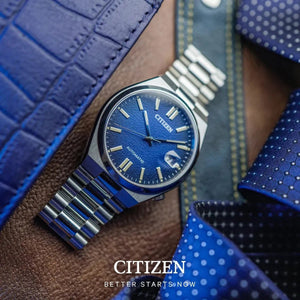 Citizen Tsuyosa Grained Dark Blue Automatic Men's Watch NJ0151 - 88L - Watch Enclave