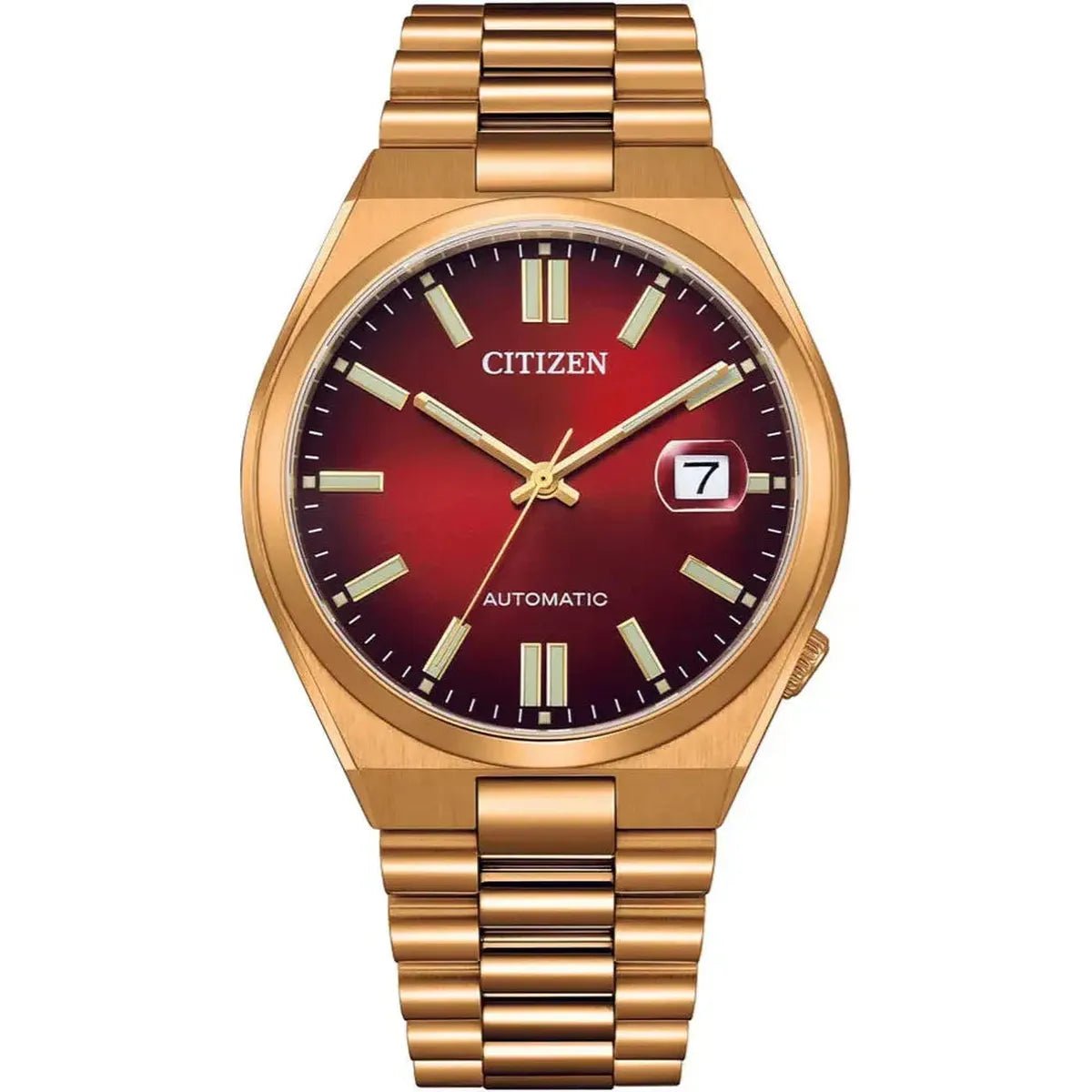 Citizen Tsuyosa Red Dial Gold - Tone Automatic Men's Watch NJ0153 - 82X - Watch Enclave