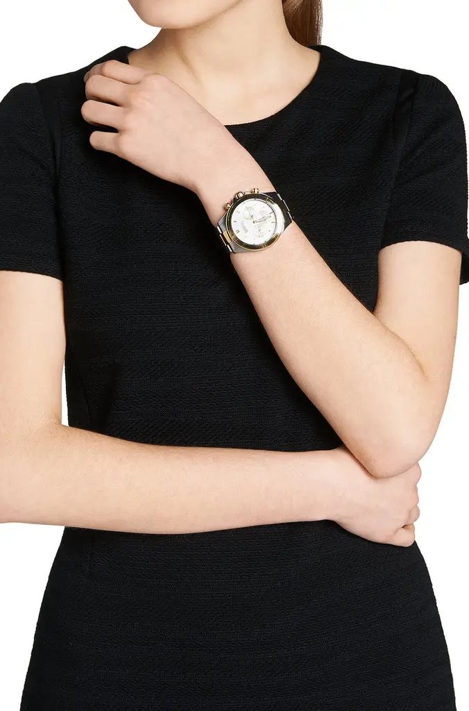 Hugo Boss 1512960 Ikon Chronograph Silver Dial Two Tone Steel Strap Watch for Men Hugo Boss