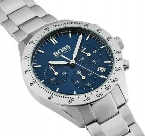 Hugo Boss 1513582 Talent Blue Dial Silver Steel Strap Watch for Men Hugo Boss