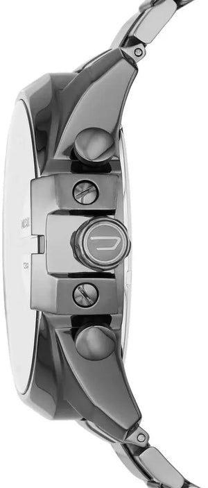 Diesel DZ4329 Mega Chief Chronograph Blue Dial Black Steel Strap Watch For Men Diesel