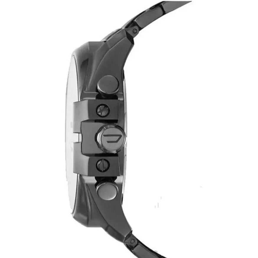 Diesel DZ4282 Mega Chief Chronograph Grey Dial Grey Steel Strap Watch for Men Diesel