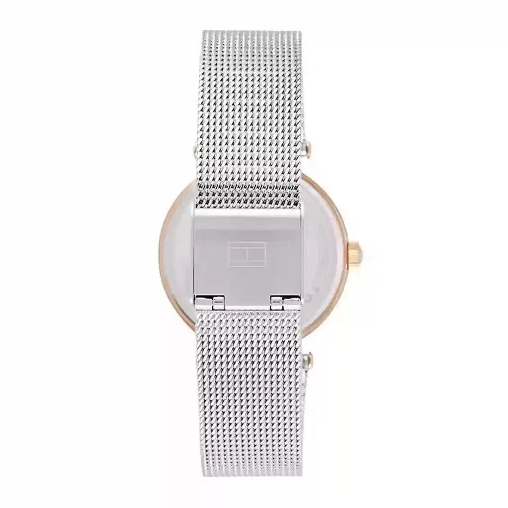 Tommy Hilfiger 1781863 Lynn Quartz Silver Dial Silver Mesh Bracelet Watch For Women Tommy Hilfiger