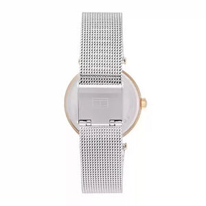 Tommy Hilfiger 1781863 Lynn Quartz Silver Dial Silver Mesh Bracelet Watch For Women Tommy Hilfiger
