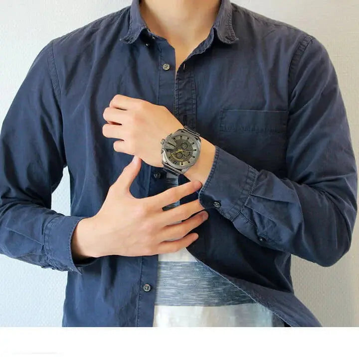 Diesel DZ4466 Mega Chief Chronograph Grey Dial Grey Steel Strap Watch For Men Diesel