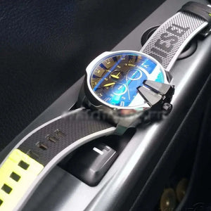 Diesel Mega DZ4523 Chief Chronograph Black Dial Grey Nylon Strap Watch For Men Diesel