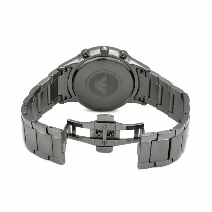 Emporio Armani AR11215 Chronograph Blue Dial Gunmetal Strap Men's Watch Emporio Armani