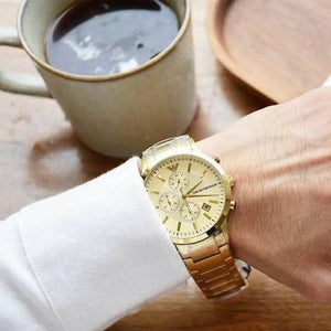 Emporio Armani AR11332 Chronograph Men's Watch Renato Gold Emporio Armani