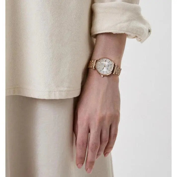 Emporio Armani AR11446 Gianni T-Bar Analog Silver Dial Women's Watch Emporio Armani