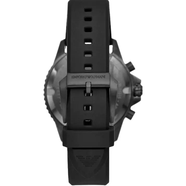 Emporio Armani AR11515 Diver Black Silicone Chronograph Men’s Watch Emporio Armani