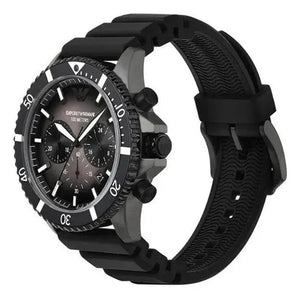 Emporio Armani AR11515 Diver Black Silicone Chronograph Men’s Watch Emporio Armani