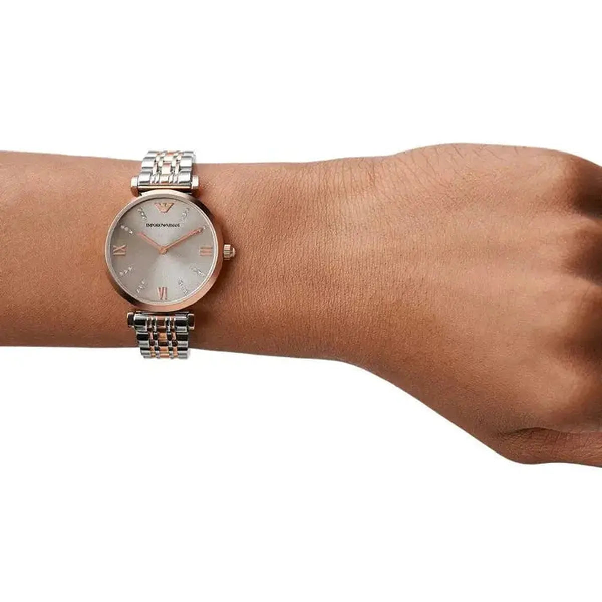 Emporio Armani AR1840 Two Tone Gianni Stainless Steel Ladies Watch Emporio Armani