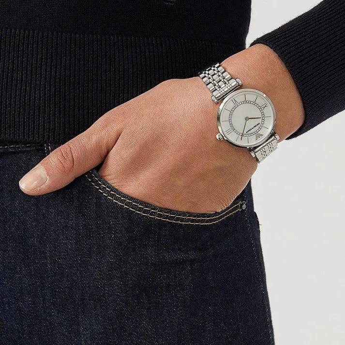 Emporio Armani AR1908 Classic Mother Of Pearl Dial Ladies Watch Emporio Armani