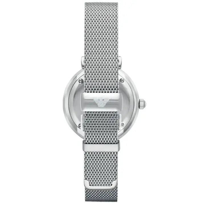 Emporio Armani AR1955 Mother Of Pearl Mesh Bracelet Ladies Watch Emporio Armani