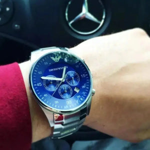 Emporio Armani AR5860 Blue Dial Chronograph Men's Watch Emporio Armani