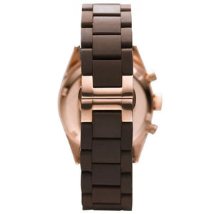 Emporio Armani AR5891 Sportivo Chronograph Brown Dial Brown Silicone Strap Watch For Men Emporio Armani