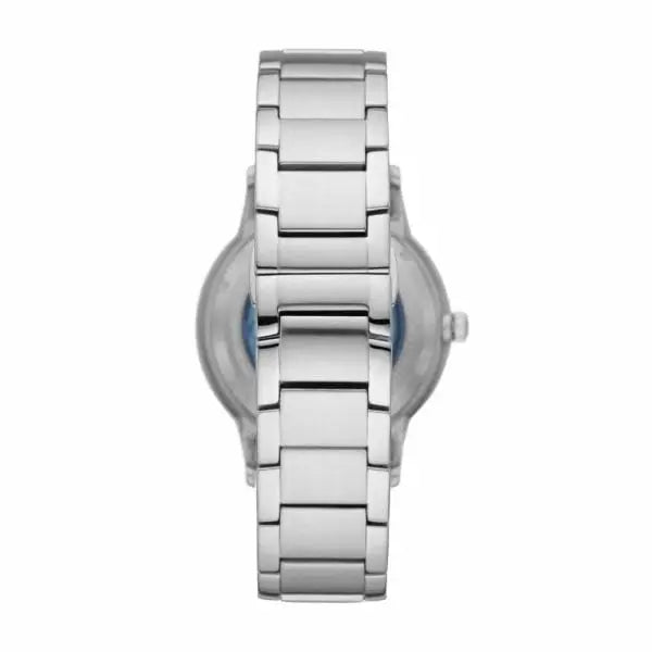 Emporio Armani AR60037 Renato Automatic Blue Dial Silver Steel Strap Watch For Men Emporio Armani