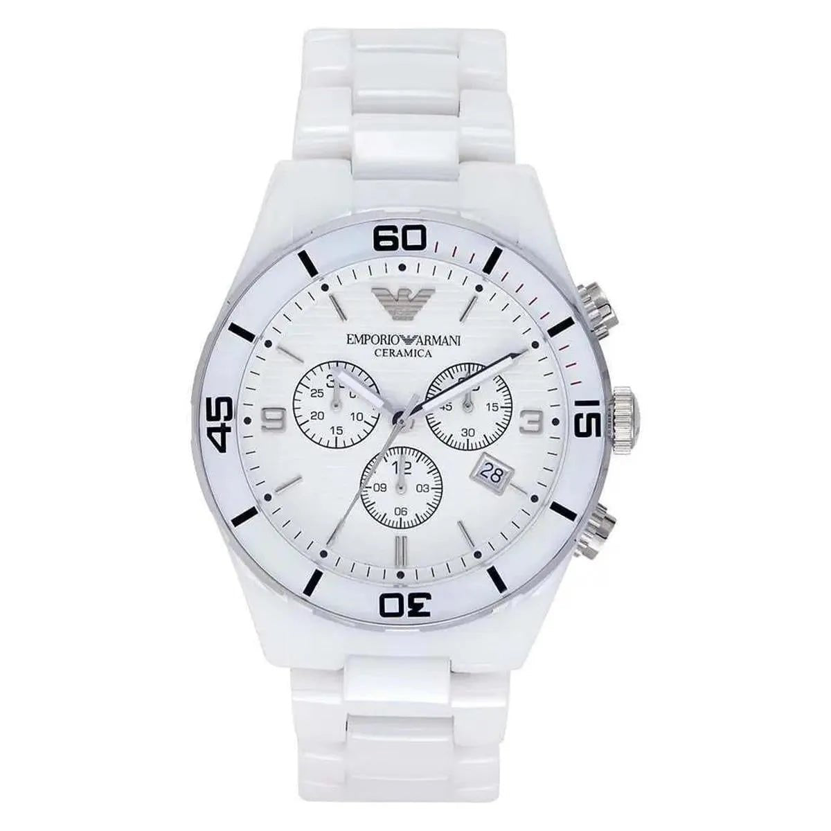 Emporio Armani Ceramica Chronograph Quartz Men's Watch AR1424 - Watch Enclave