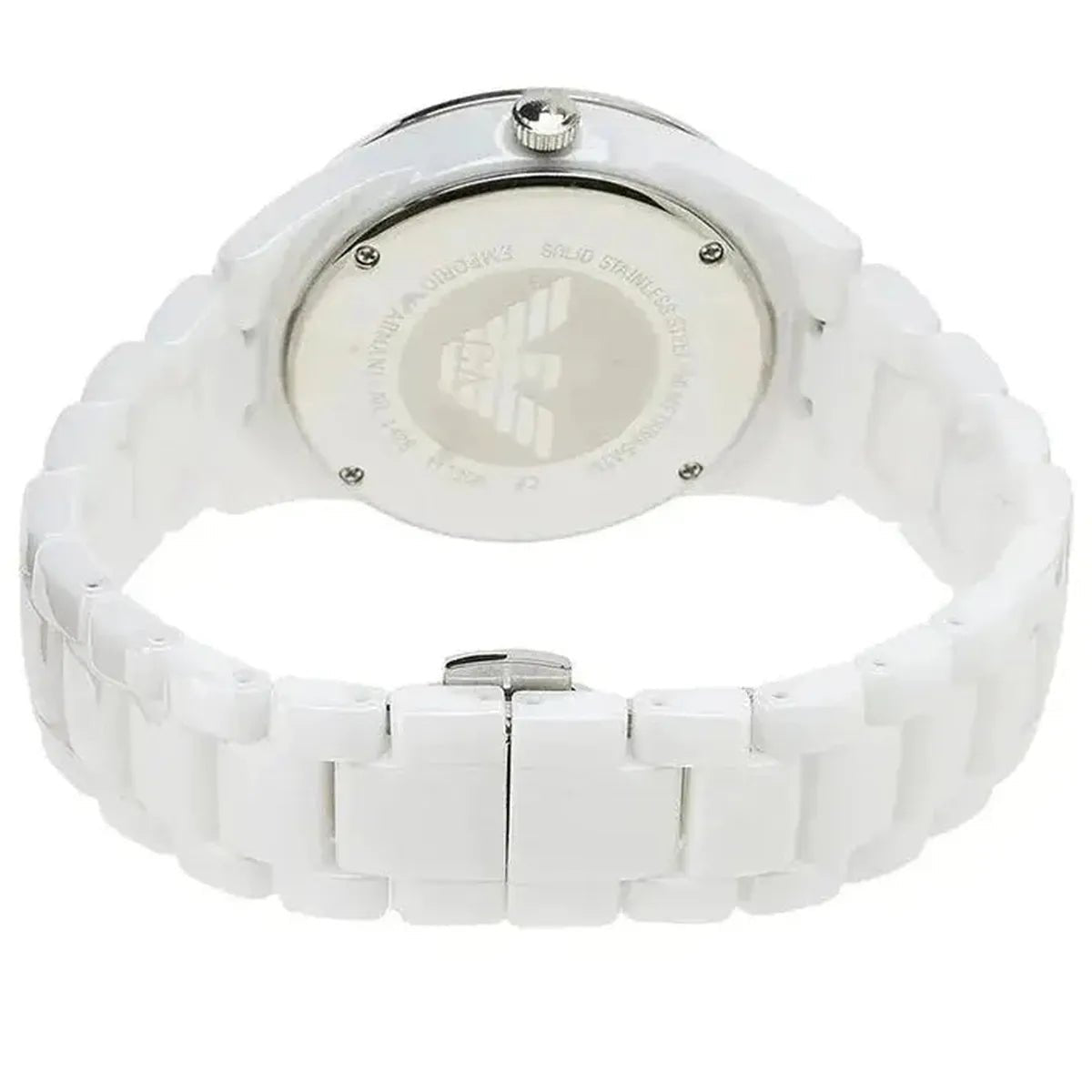 Emporio Armani Ceramica Mother of Pearl Quartz Ladies' Watch AR1456 - Watch Enclave