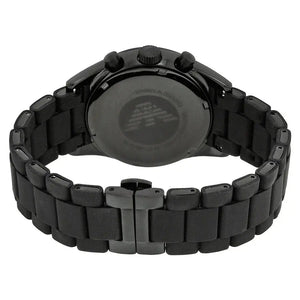 Emporio Armani AR5921 Sportivo Chronograph Blue Dial Black Strap Watch For Men Emporio Armani