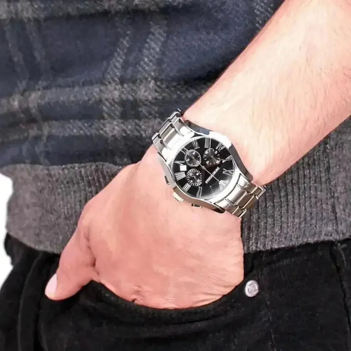 Emporio Armani Claudio Chronograph Quartz Men's Watch AR0673 - Watch Enclave